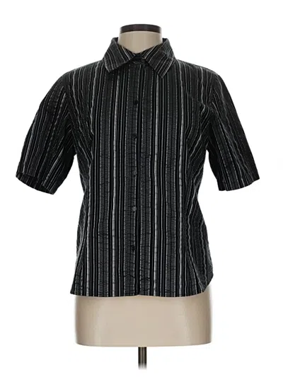 Pre-owned Apt. 9 Short Sleeve Blouse In Black