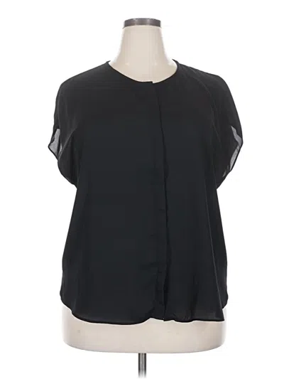 Pre-owned Apt. 9 Short Sleeve Blouse In Black