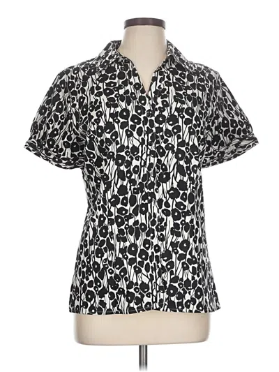Pre-owned Apt. 9 Short Sleeve Blouse In Black