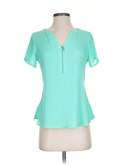 Pre-owned Apt. 9 Short Sleeve Blouse In Blue