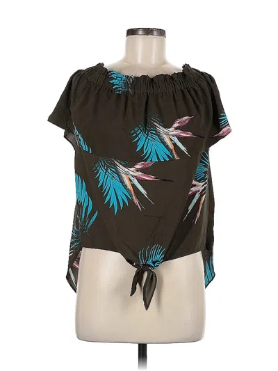 Pre-owned Apt. 9 Short Sleeve Blouse In Blue