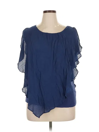 Pre-owned Apt. 9 Short Sleeve Blouse In Blue