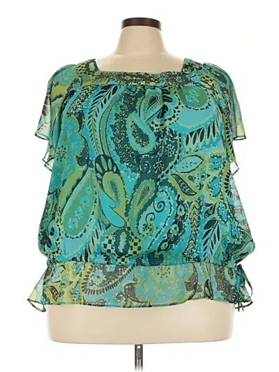 Apt. 9 Short Sleeve Blouse In Blue
