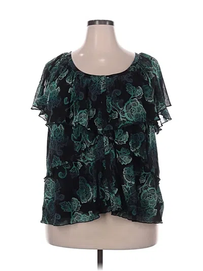 Pre-owned Apt. 9 Short Sleeve Blouse In Blue