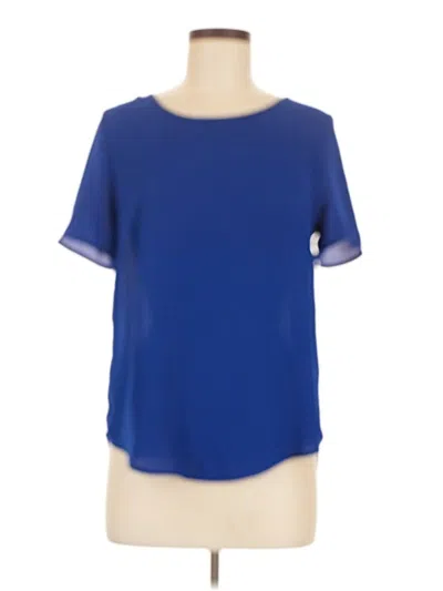 Pre-owned Apt. 9 Short Sleeve Blouse In Blue