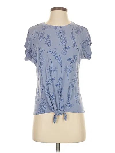 Pre-owned Apt. 9 Short Sleeve Blouse In Blue