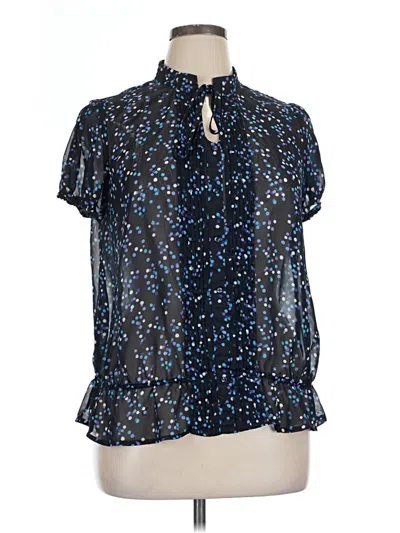 Pre-owned Apt. 9 Short Sleeve Blouse In Blue