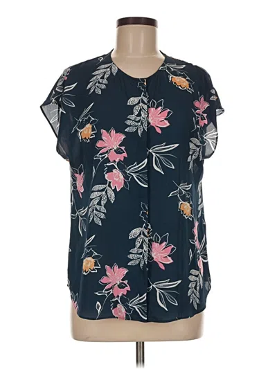 Pre-owned Apt. 9 Short Sleeve Blouse In Blue