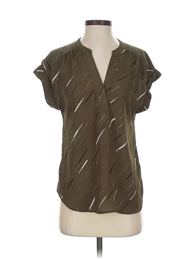 Pre-owned Apt. 9 Short Sleeve Blouse In Brown