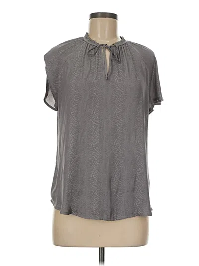 Pre-owned Apt. 9 Short Sleeve Blouse In Gray