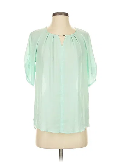Pre-owned Apt. 9 Short Sleeve Blouse In Green