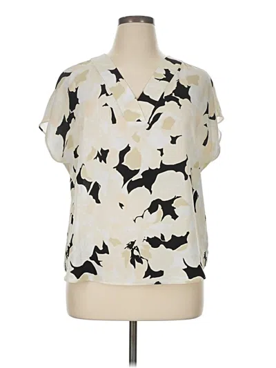 Pre-owned Apt. 9 Short Sleeve Blouse In Ivory