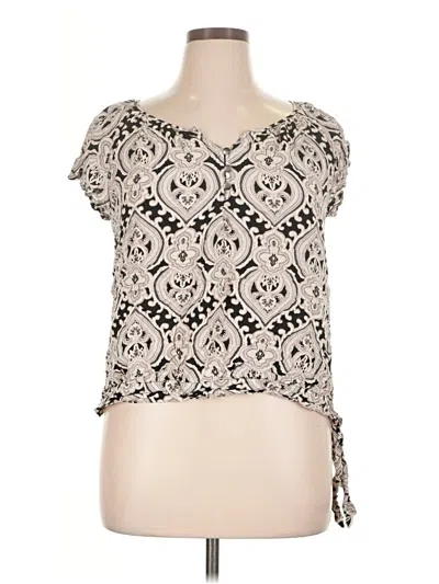 Pre-owned Apt. 9 Short Sleeve Blouse In Ivory