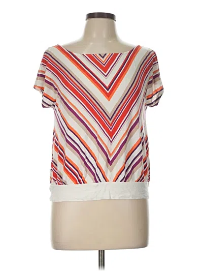Pre-owned Apt. 9 Short Sleeve Blouse In Orange