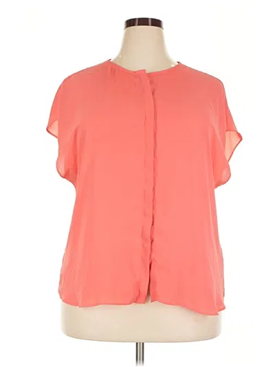 Pre-owned Apt. 9 Short Sleeve Blouse In Orange