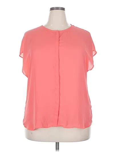 Pre-owned Apt. 9 Short Sleeve Blouse In Pink
