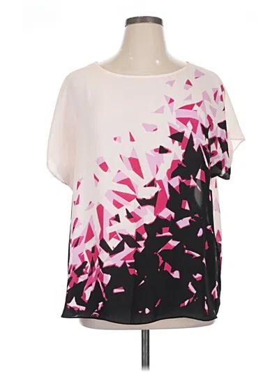 Pre-owned Apt. 9 Short Sleeve Blouse In Pink