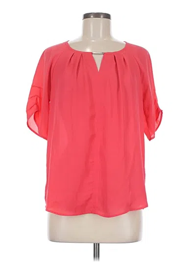 Pre-owned Apt. 9 Short Sleeve Blouse In Pink