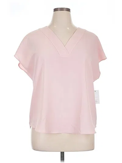 Pre-owned Apt. 9 Short Sleeve Blouse In Pink