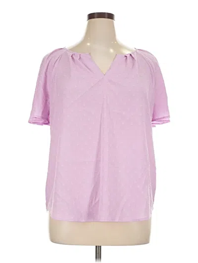 Pre-owned Apt. 9 Short Sleeve Blouse In Pink