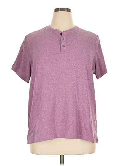 Pre-owned Apt. 9 Short Sleeve Henley Shirt In Purple