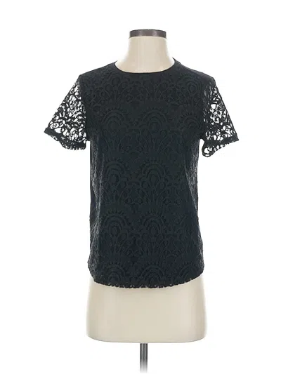 Pre-owned Apt. 9 Short Sleeve Top Black Crew Neck Tops