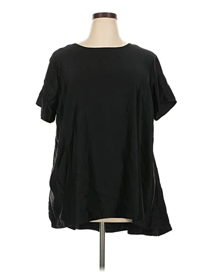 Pre-owned Apt. 9 Short Sleeve Top Black Crew Neck Tops