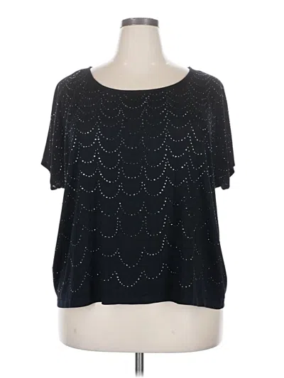 Pre-owned Apt. 9 Short Sleeve Top Black Scoop Neck Tops