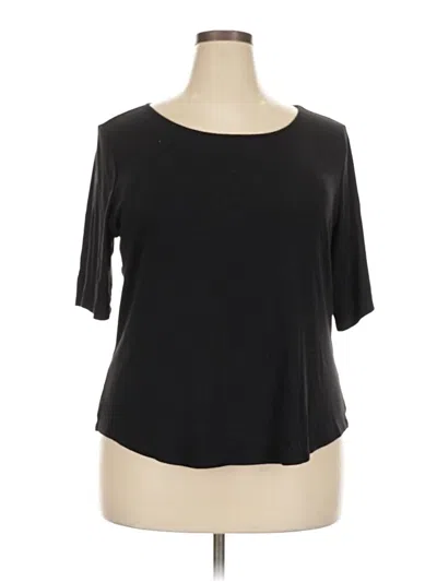 Pre-owned Apt. 9 Short Sleeve Top Black Scoop Neck Tops