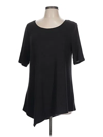 Pre-owned Apt. 9 Short Sleeve Top Black Scoop Neck Tops