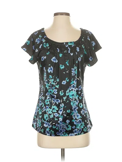 Pre-owned Apt. 9 Short Sleeve Top Black Sweetheart Neckline Tops