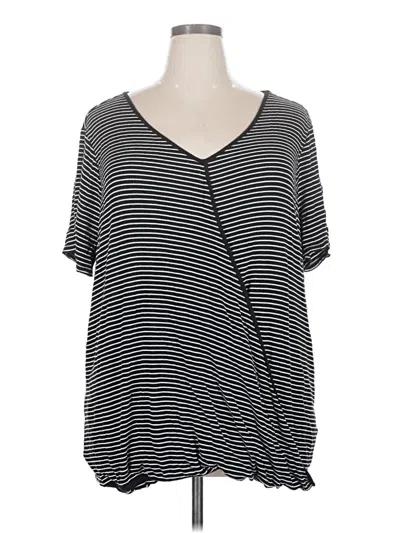 Pre-owned Apt. 9 Short Sleeve Top Black V-neck Tops