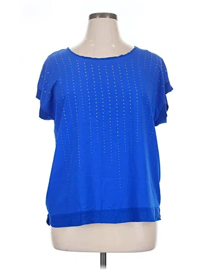 Pre-owned Apt. 9 Short Sleeve Top Blue Crew Neck Tops