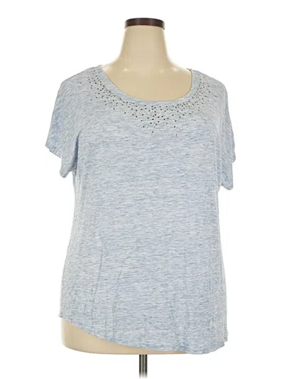 Pre-owned Apt. 9 Short Sleeve Top Blue Scoop Neck Tops
