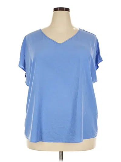 Pre-owned Apt. 9 Short Sleeve Top Blue V-neck Tops