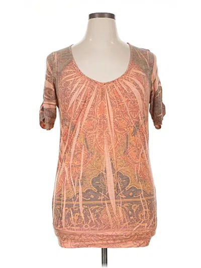 Pre-owned Apt. 9 Short Sleeve Top Orange Scoop Neck Tops