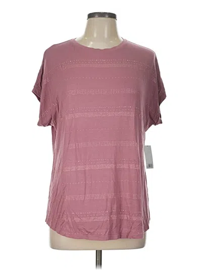 Pre-owned Apt. 9 Short Sleeve Top Pink Crew Neck Tops