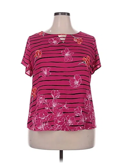 Pre-owned Apt. 9 Short Sleeve Top Pink Scoop Neck Tops