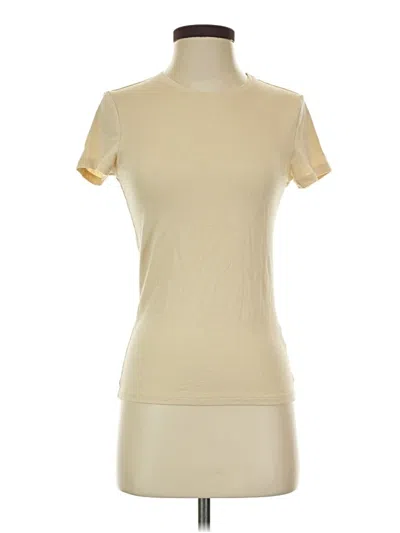 Pre-owned Apt. 9 Short Sleeve Top Tan Mock Neckline Tops