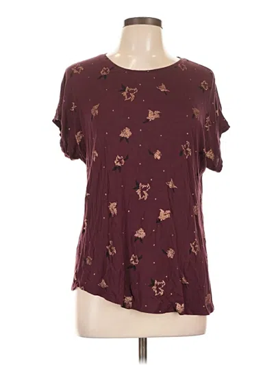Pre-owned Apt. 9 Short Sleeve T-shirt In Burgundy