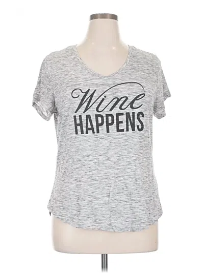 Pre-owned Apt. 9 Short Sleeve T-shirt In Gray