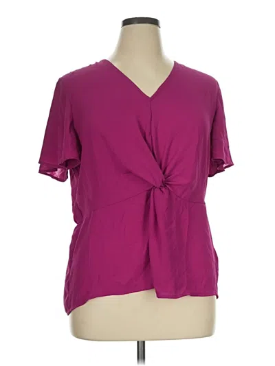 Pre-owned Apt. 9 Short Sleeve T-shirt In Purple