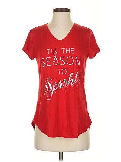 Pre-owned Apt. 9 Short Sleeve T-shirt In Red