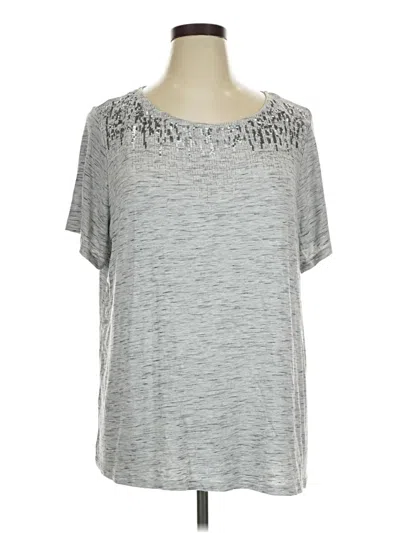 Pre-owned Apt. 9 Short Sleeve T-shirt In Silver