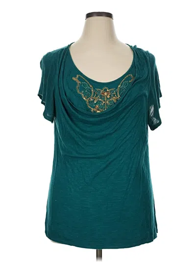 Pre-owned Apt. 9 Short Sleeve T-shirt In Teal