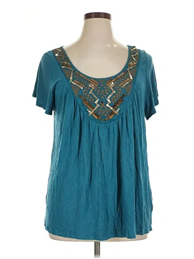 Pre-owned Apt. 9 Short Sleeve T-shirt In Teal