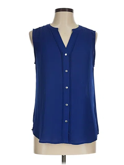 Pre-owned Apt. 9 Sleeveless Blouse In Blue