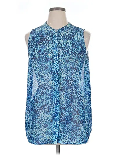 Pre-owned Apt. 9 Sleeveless Blouse In Blue