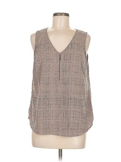 Pre-owned Apt. 9 Sleeveless Blouse In Brown