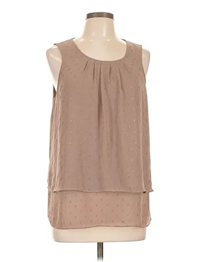 Pre-owned Apt. 9 Sleeveless Blouse In Brown